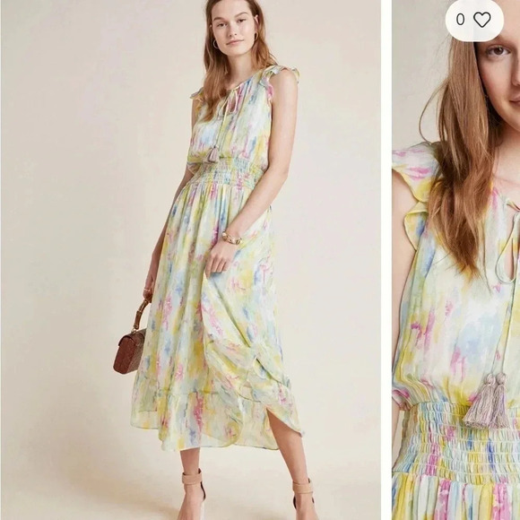 Anthropologie Dresses & Skirts - Anthropologie watercolor maxi dress